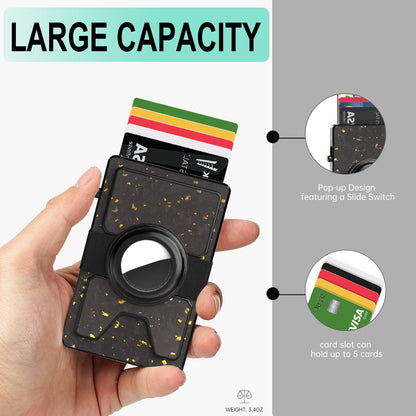 TOYFID Best Pop Up RFID Mens Wallet forged Carbon Fiber Minimalist Amazon to Protect Credit Cards-1